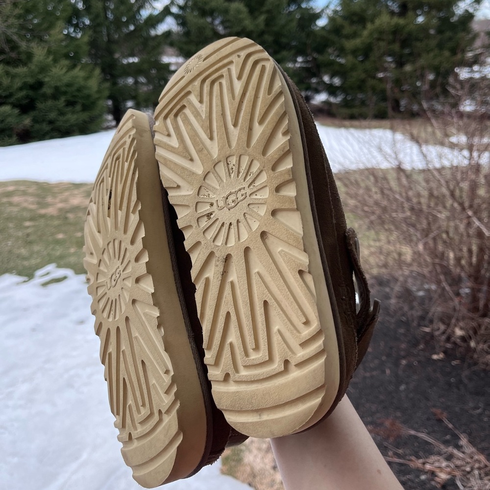 Ugg goldenstar suede clogs caribou brown 9.5 women’s - Picture 4 of 9
